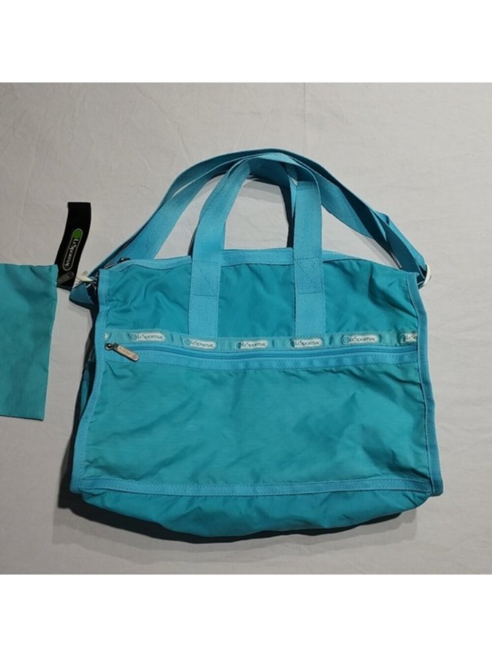 LeSportsac Aqua Medium Weekender Bag Vintage Made in USA - Picture 2 of 16